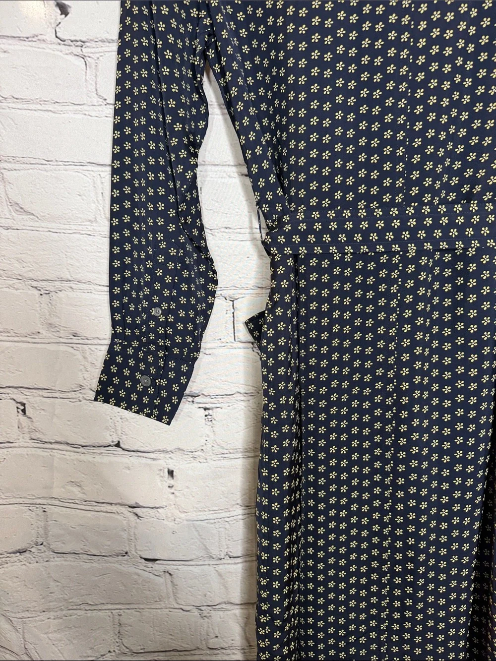 J. Crew Navy Micro Floral Wrap Dress Size 0 Brand New W/Tags